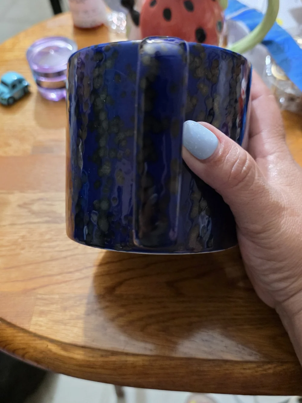 Starbucks 2020 Radiant Cobalt Blue Metallic Speckled Ceramic Coffee Mug 14oz